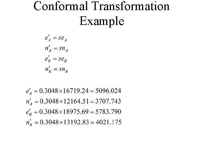 Conformal Transformation Example 