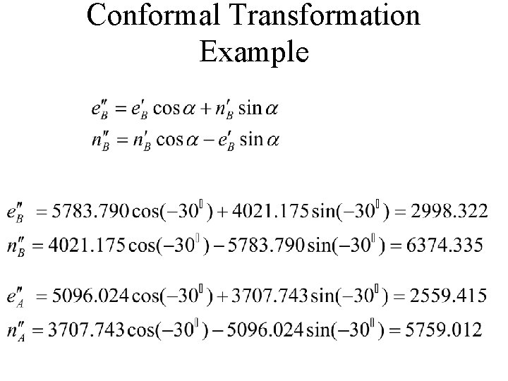 Conformal Transformation Example 