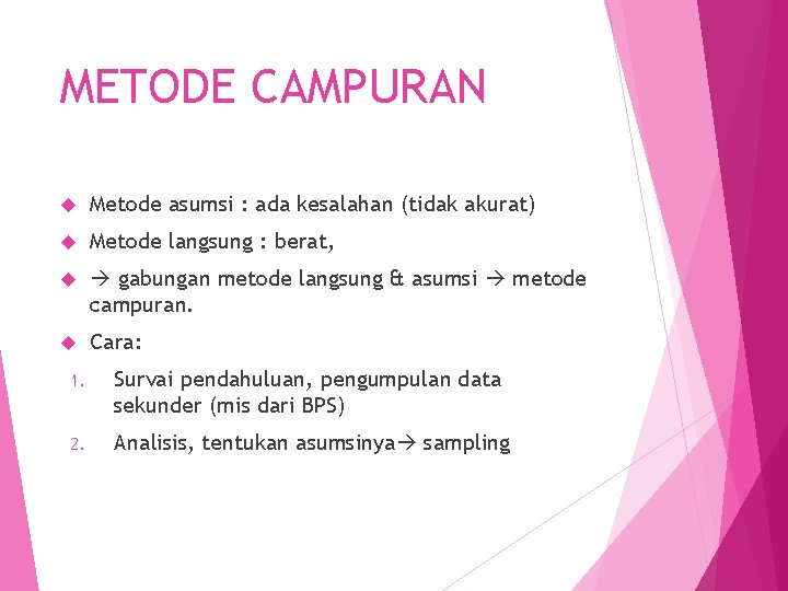 Basis dan non basis Cara memilah Metode 1