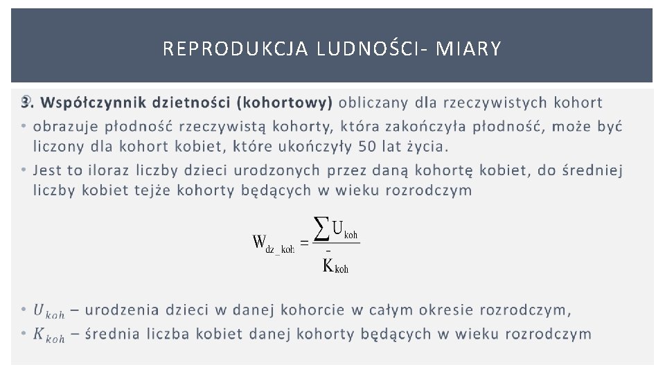 REPRODUKCJA LUDNOŚCI MIARY 