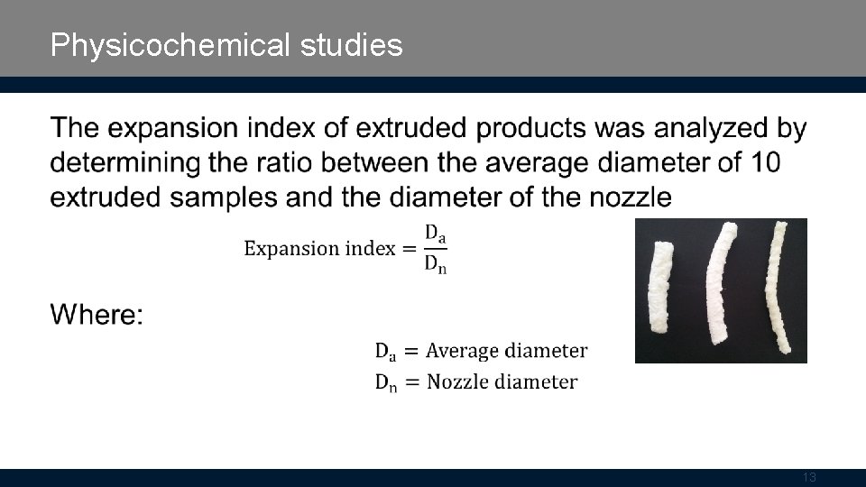 Physicochemical studies • 13 