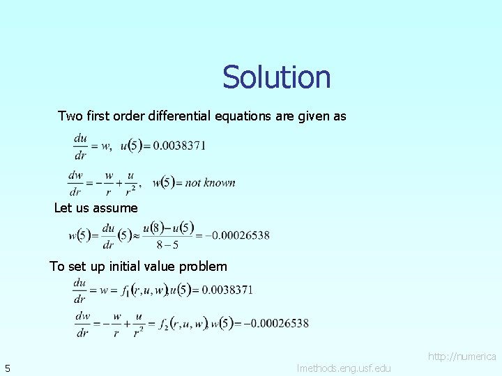 Solution Two first order differential equations are given as Let us assume To set
