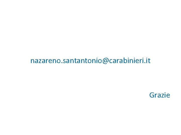 nazareno. santantonio@carabinieri. it Grazie 
