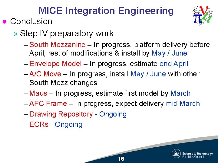 MICE Integration Engineering l Conclusion » Step IV preparatory work – South Mezzanine – MICE Integration Engineering l Conclusion » Step IV preparatory work – South Mezzanine –