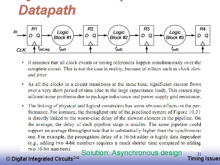 Datapath © EE 141 Digital Integrated Circuits 2 nd Solution: Asynchronous design 31 Timing