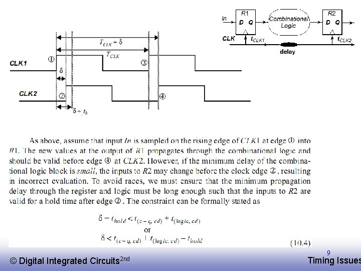 © EE 141 Digital Integrated Circuits 2 nd 9 Timing Issues 