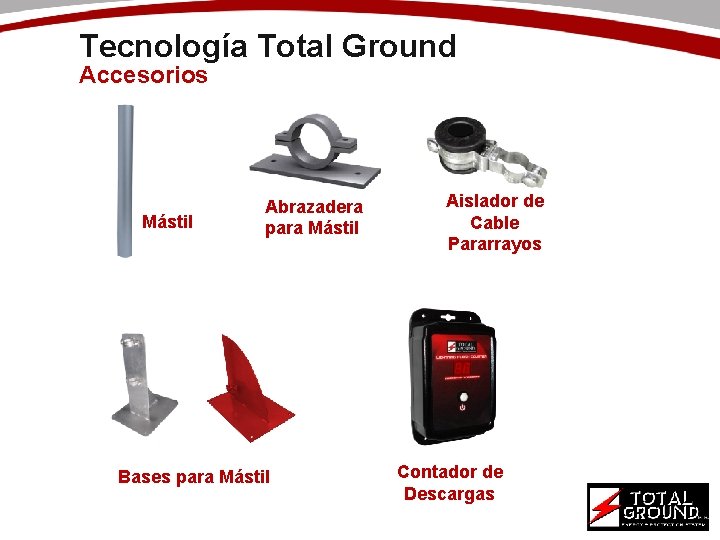 Tecnología Total Ground Accesorios Mástil Abrazadera para Mástil Bases para Mástil Aislador de Cable