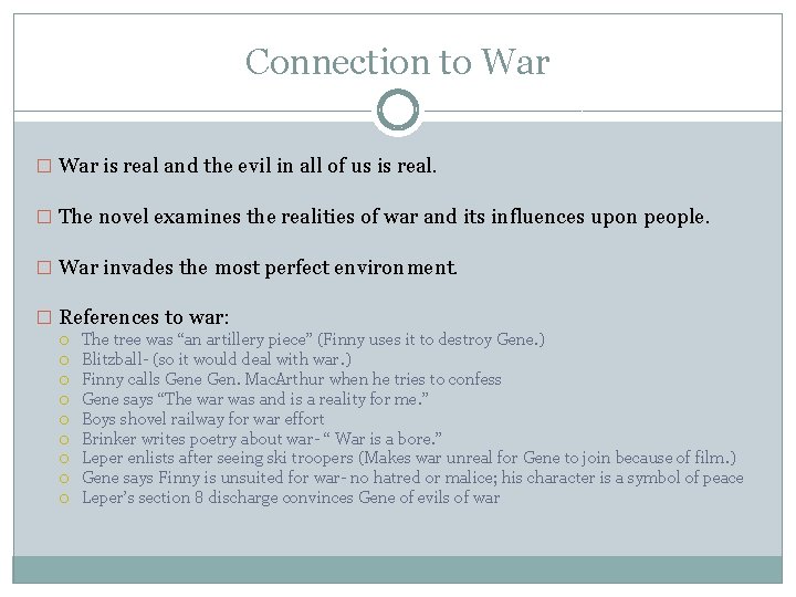 Connection to War � War is real and the evil in all of us Connection to War � War is real and the evil in all of us
