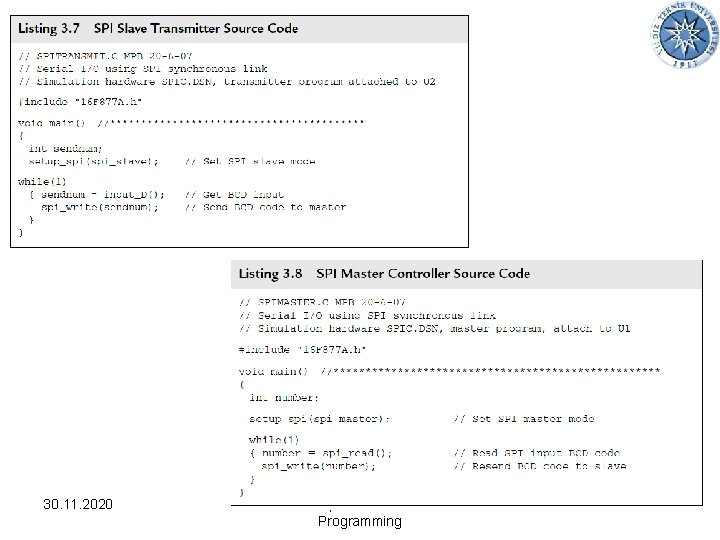 30. 11. 2020 Microprocessors and Programming 15 