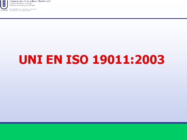 UNI EN ISO 19011: 2003 