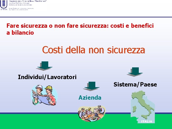 Fare sicurezza o non fare sicurezza: costi e benefici a bilancio Costi della non