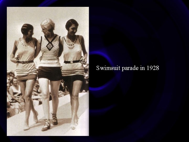 Swimsuit parade in 1928 