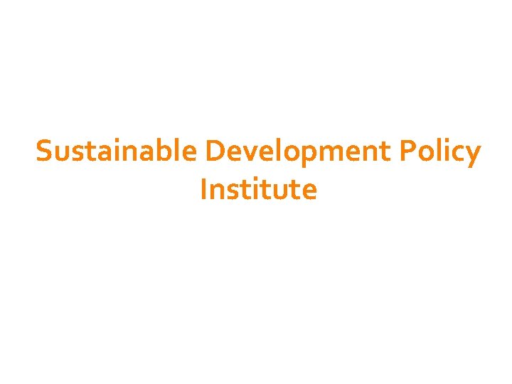 Sustainable Development Policy Institute 