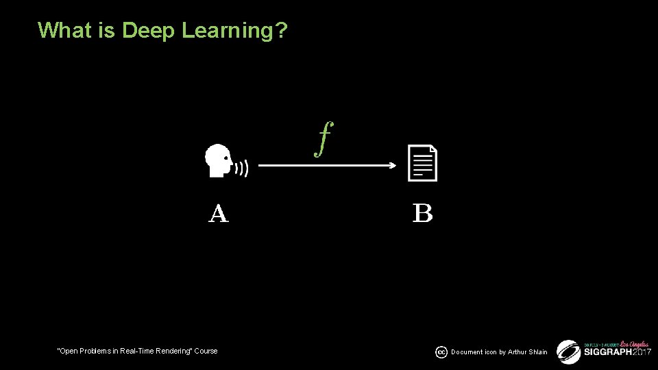 What is Deep Learning? 5 “Open Problems in Real-Time Rendering” Course Document icon by