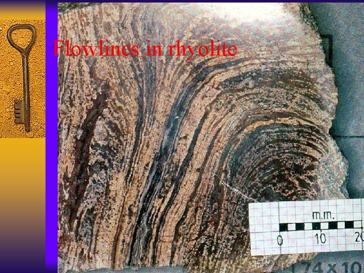 Flowlines in rhyolite 