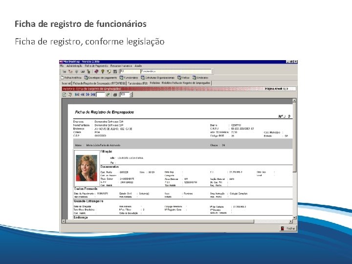 Mix Ficha de registro de funcionários Ficha de registro, conforme legislação 