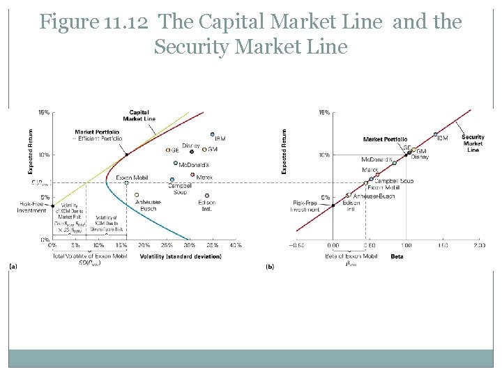 Figure 11. 12 The Capital Market Line and the Security Market Line 