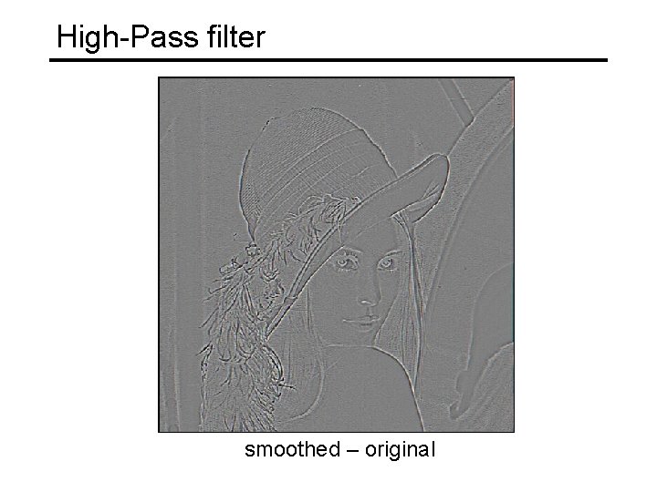 High-Pass filter smoothed – original 