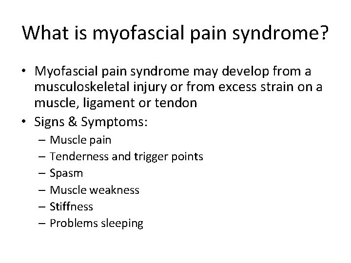 travell and simons myofascial pain critera