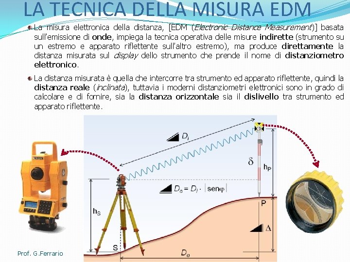 LA TECNICA DELLA MISURA EDM La misura elettronica della distanza, [EDM (Electronic Distance Measurement)]