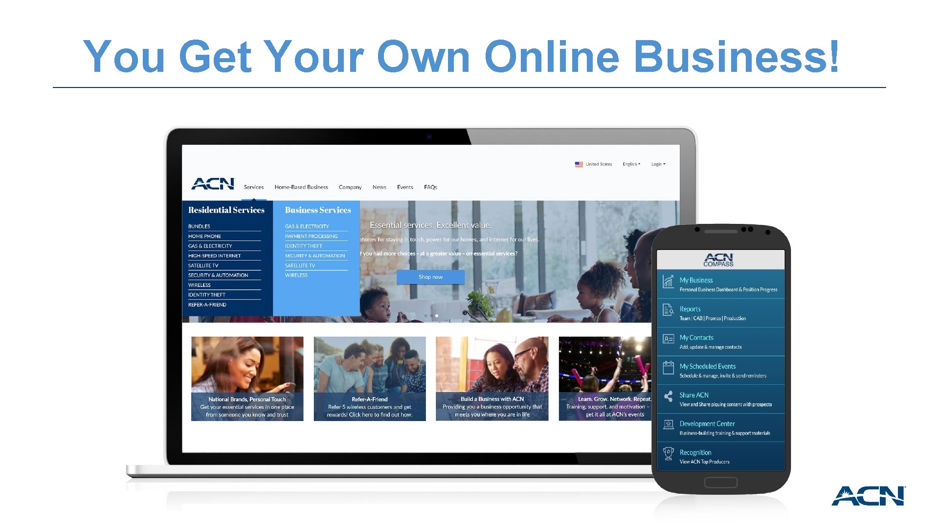 You Get Your Own Online Business! 