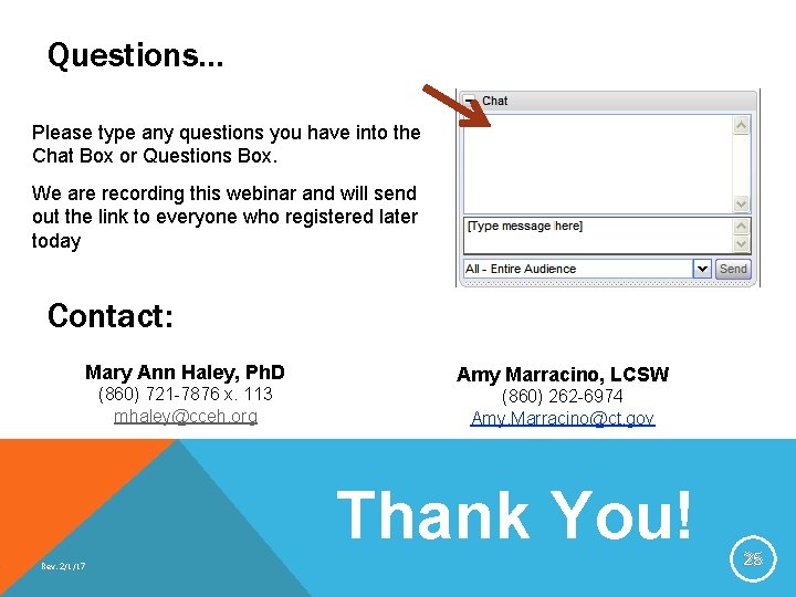 Questions… Young Adult Services Please type any questions you have into the Chat Box