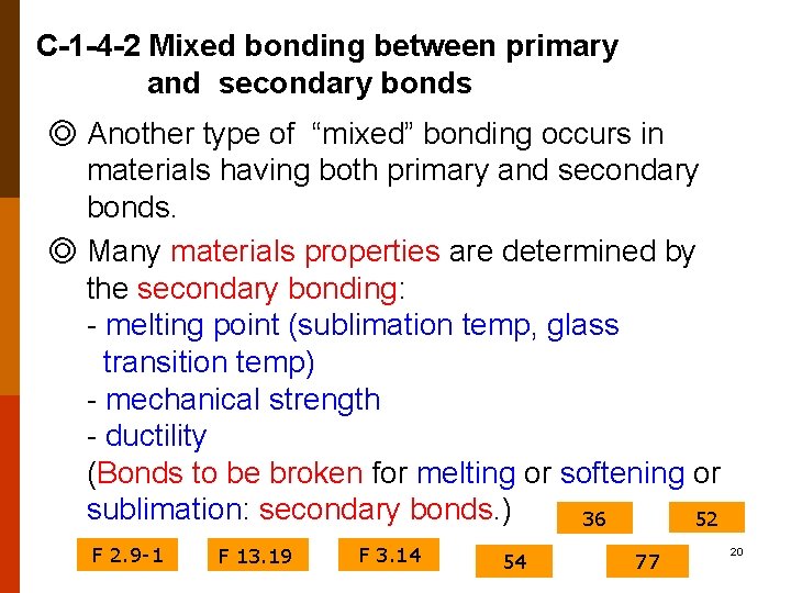 C-1 -4 -2 Mixed bonding between primary and secondary bonds ◎ Another type of