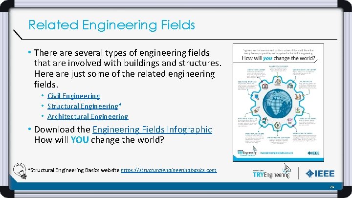 Related Engineering Fields • There are several types of engineering fields that are involved