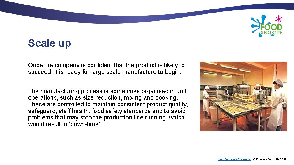 Scale up Once the company is confident that the product is likely to succeed,