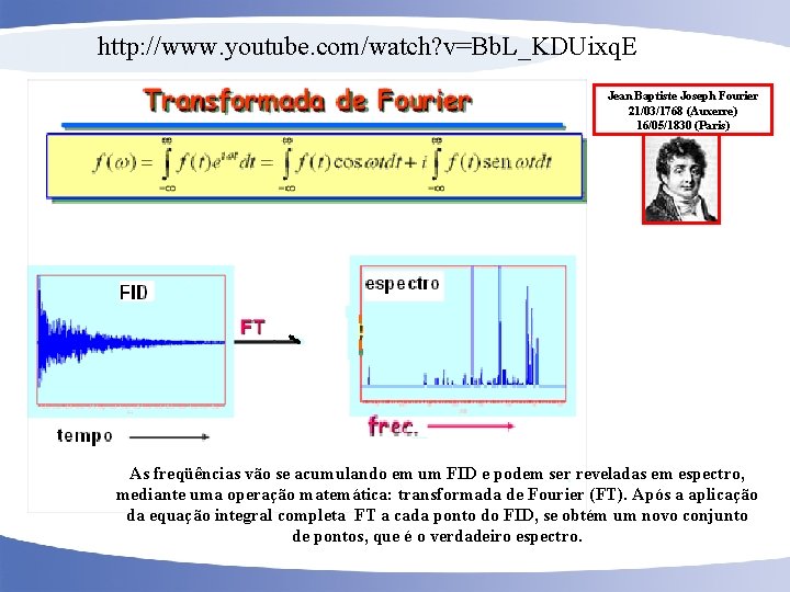 http: //www. youtube. com/watch? v=Bb. L_KDUixq. E Jean Baptiste Joseph Fourier 21/03/1768 (Auxerre) 16/05/1830
