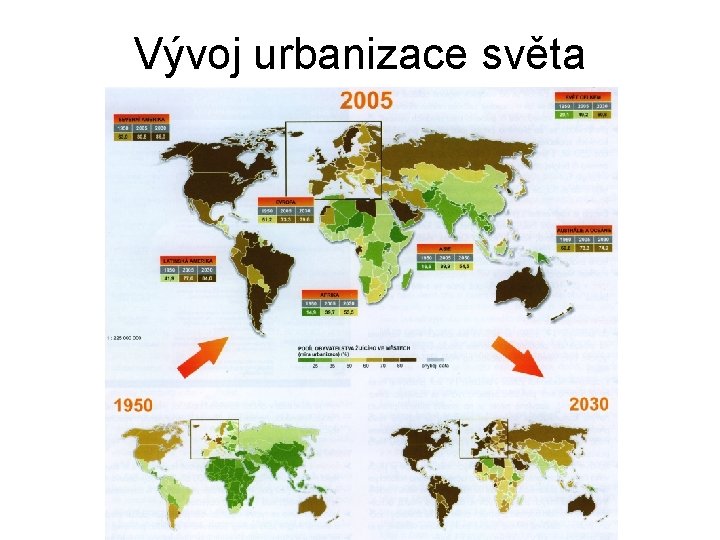 Vývoj urbanizace světa 