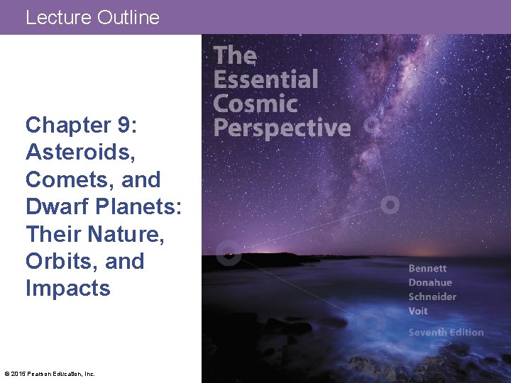 Lecture Outline Chapter 9: Asteroids, Comets, and Dwarf Planets: Their Nature, Orbits, and Impacts