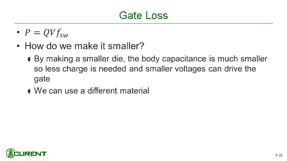 Gate Loss 5 -29 