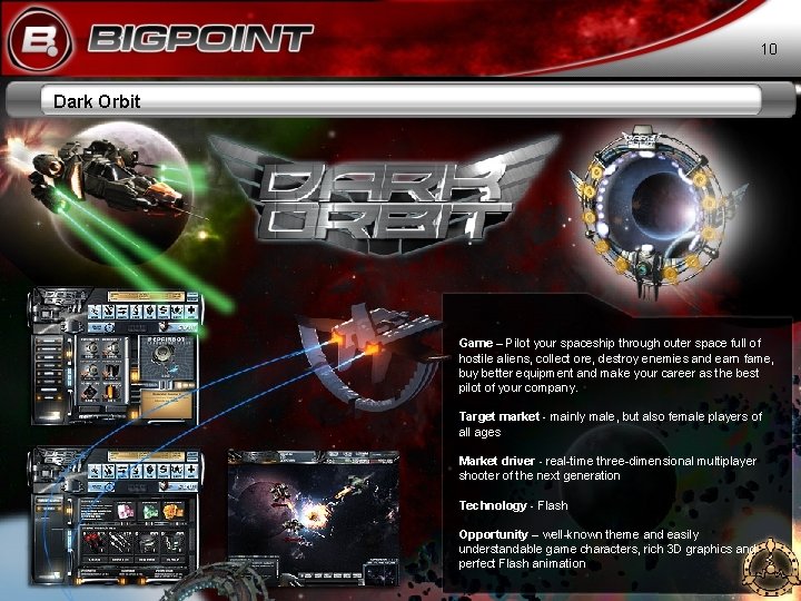 10 Dark Orbit Game – Pilot your spaceship through outer space full of hostile