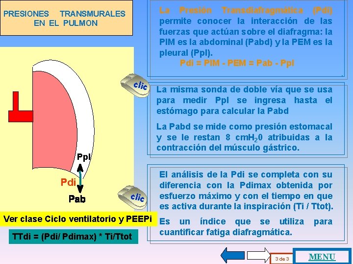 La Presión Transdiafragmática (Pdi) permite conocer la interacción de las fuerzas que actúan sobre