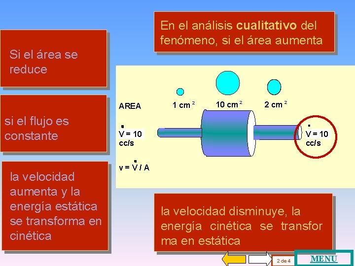 En el análisis cualitativo del fenómeno, si el área aumenta Si el área se