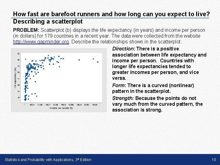 How fast are barefoot runners and how long can you expect to live? Describing