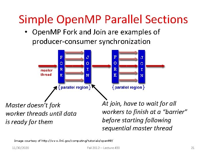 Simple Open. MP Parallel Sections • Open. MP Fork and Join are examples of Simple Open. MP Parallel Sections • Open. MP Fork and Join are examples of