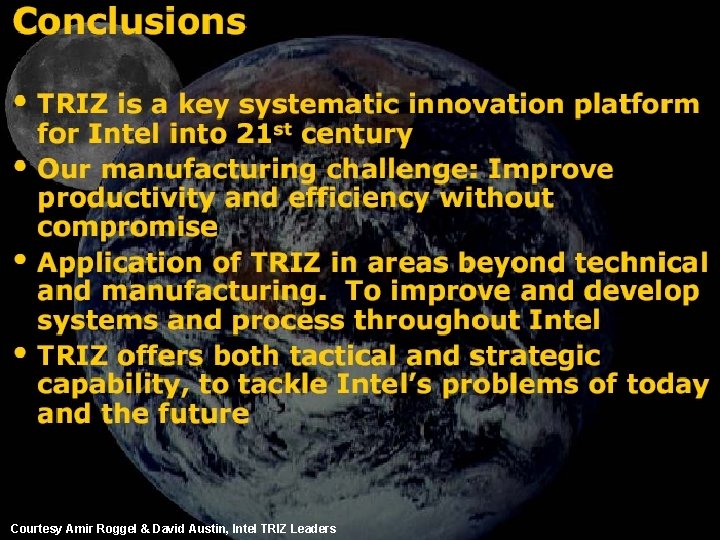 TIC & AI copyright Courtesy Amir Roggel & David Austin, Intel TRIZ Leaders 