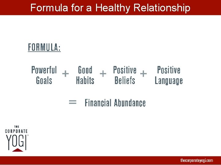 Formula for a Healthy Relationship 