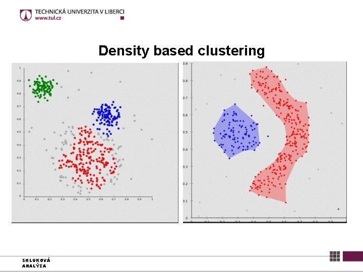 Density based clustering SHLUKOVÁ ANALÝZA 