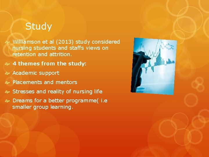 Study Williamson et al (2013) study considered nursing students and staffs views on retention