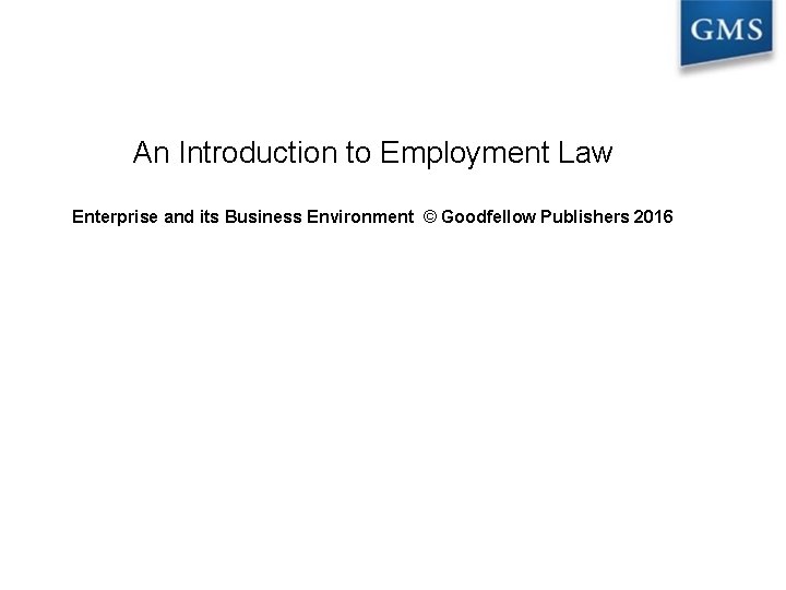 An Introduction to Employment Law Enterprise and its