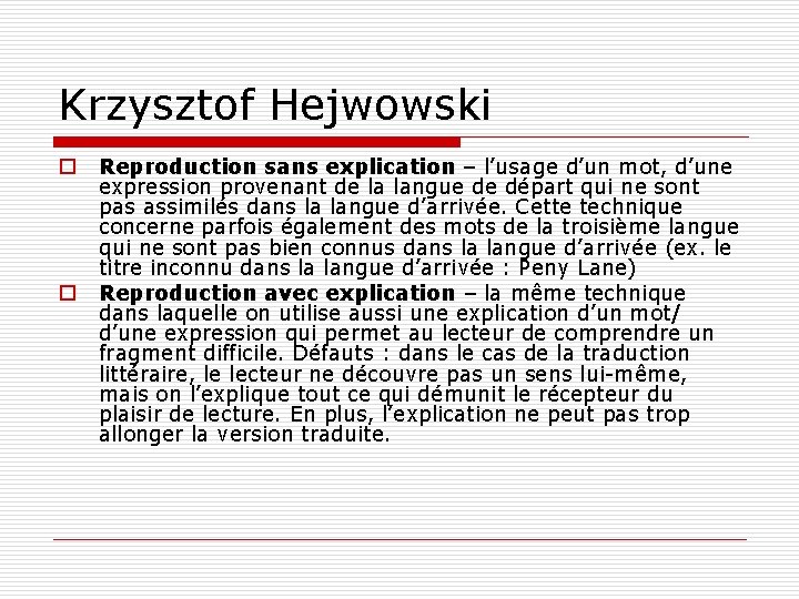 Krzysztof Hejwowski o Reproduction sans explication – l’usage d’un mot, d’une Reproduction sans explication