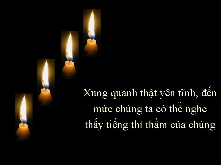 Xung quanh thật yên tĩnh, đến mức chúng ta có thể nghe thấy tiếng