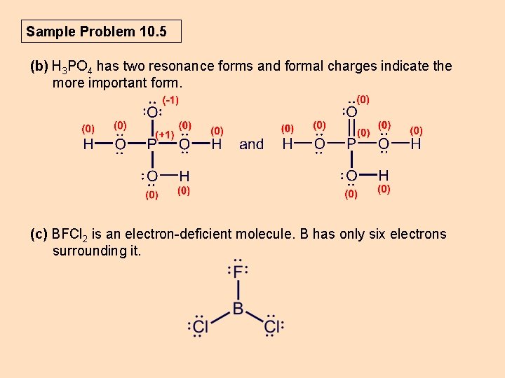 Sample Problem 10. 5 (b) H 3 PO 4 has two resonance forms and