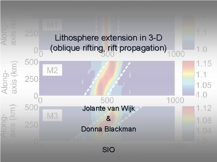 Lithosphere extension in 3 -D (oblique rifting, rift propagation) Jolante van Wijk & Donna