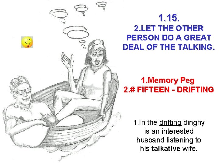 1. 15. 2. LET THE OTHER PERSON DO A GREAT DEAL OF THE TALKING.