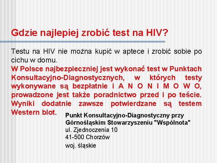 Gdzie najlepiej zrobić test na HIV? Testu na HIV nie można kupić w aptece