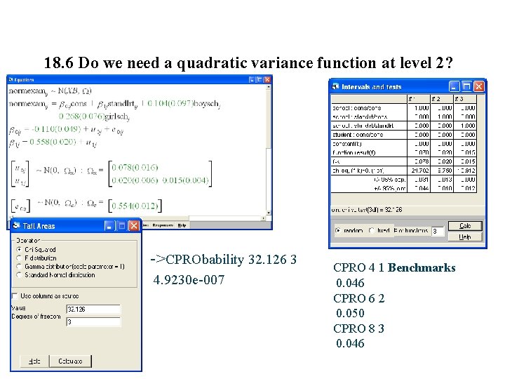 18. 6 Do we need a quadratic variance function at level 2? ->CPRObability 32.